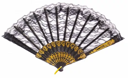 Βεντάλια Αποκριάτικη Μαύρη