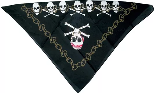 Αποκριάτικη Μπαντάνα Μαύρη 12τμχ