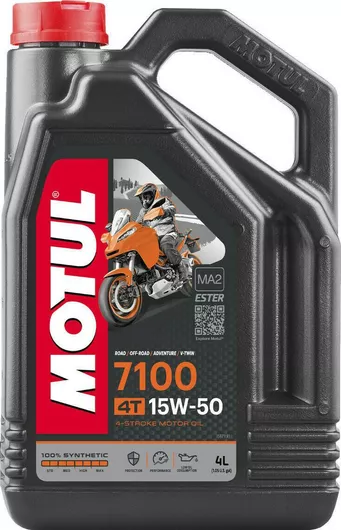 Λάδι Μοτοσυκλέτας Motul 7100 4T για Τετράχρονους Κινητήρες 15W-50 4lt