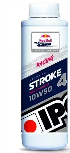 Λάδι Μοτοσυκλέτας Ipone Stroke 4 Racing Συνθετικό για Τετράχρονους Κινητήρες 10W-50 1lt