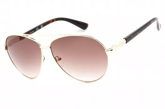 Γυαλί Ηλίου Guess Γυναικεία με Χρυσό Μεταλλικό Σκελετό & Καφέ Ντεγκραντέ Φακό GF0221 32F
