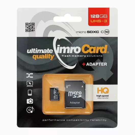 IMRO microSDXC 128GB Class 10 U3 με αντάπτορα