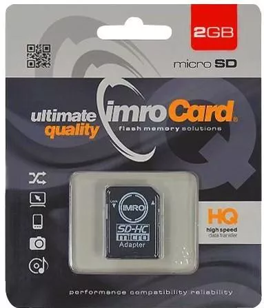 Κάρτα Μνήμης IMRO SD 2GB with Adapter