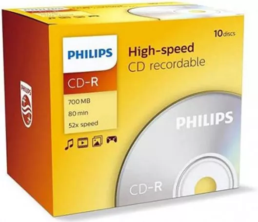 Εγγράψιμα CD-R Philips Εγγράψιμο 700MB Cake Box 1τμχ