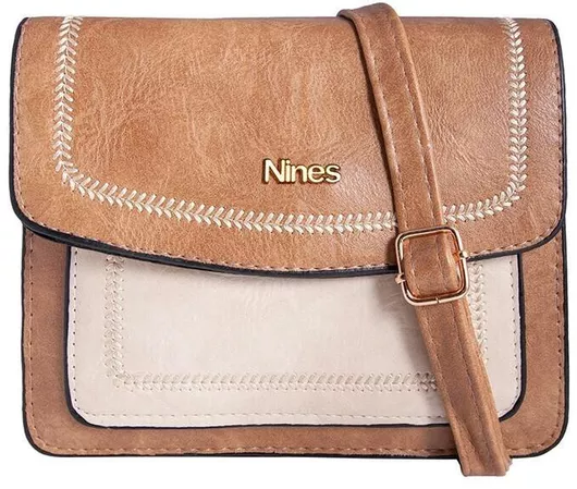 Γυναικεία Τσάντα Χιαστί Nines Καφέ