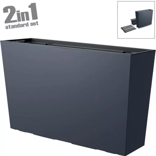 Ζαρντινιέρα Marhome Urbi Case Ανθρακί 77x68.6cm