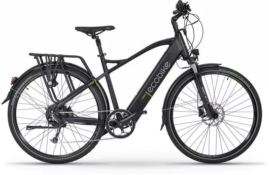 Ηλεκτρικό Ποδήλατο Ecobike X-Cross 28" 2022 Μαύρο Ποδήλατο Πόλης με 10 Ταχύτητες & Δισκόφρενα