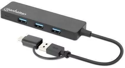 USB 3.0 Hub Manhattan 4 Θυρών με σύνδεση USB-A / USB-C