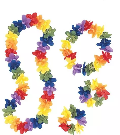 Αποκριάτικα Αξεσουάρ Rainbow Flower Assortment 4pc