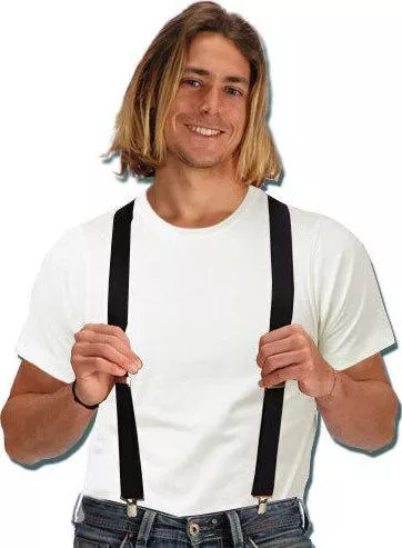 Αποκριάτικο Αξεσουάρ Τιράντα Ενηλίκων Μαύρη