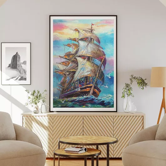 Αφίσα iLovePrints Καράβι Στη Θάλασσα 115x170cm