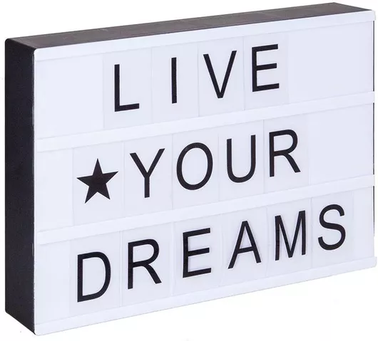 Διακοσμητικό Φωτιστικό Spitishop Πίνακας LED Μπαταρίας A-S Light Box Λευκό