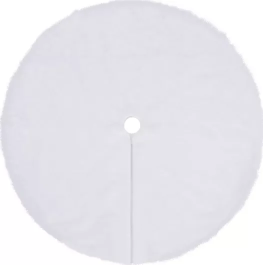 vidaXL Ποδιά Χριστουγεννιάτικου Δέντρου Λευκή με Γούνινη Υφή Φ90εκ.