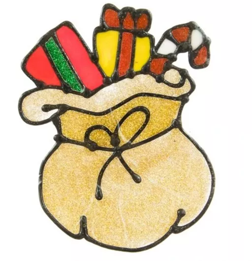 Τζελ Αυτοκόλλητο για Παράθυρο & Γυαλί με Χριστουγεννιάτικες Φιγούρες 8x35cm / δώρα