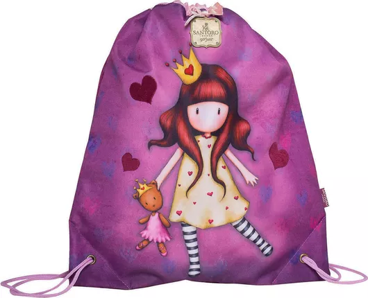 Παιδική Τσάντα Πλάτης Santoro Princesses 30x3.5x35cm Μοβ