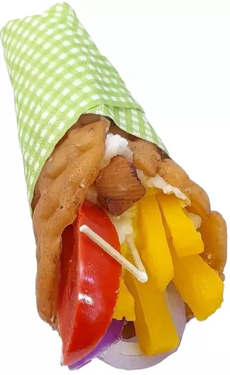 Πασχαλινη Λαμπάδα χιουμοριστικη μεγαλο σουβλακι πιτα γυρο 18cm LM-4151-green