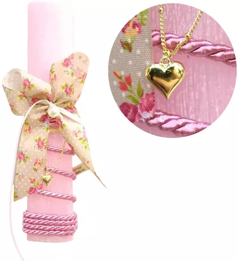 Πασχαλινή Λαμπάδα Στρογγυλή Αρωματική Ασημί 20cm.