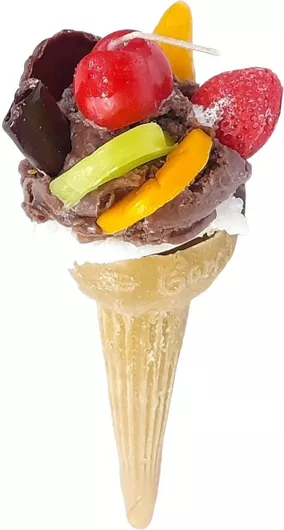 Πασχαλινη Λαμπάδα χιουμοριστικη μεγαλο παγωτο χωνακι με φρουτα LM-4007