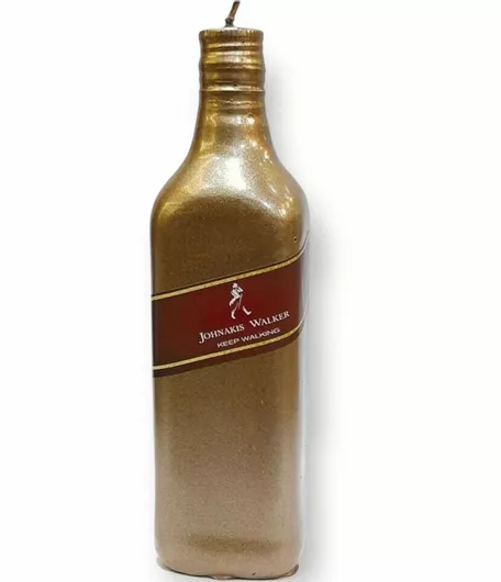 Πασχαλινή Λαμπάδα Χειροποίητη Μπουκάλι Ουίσκι gold edition