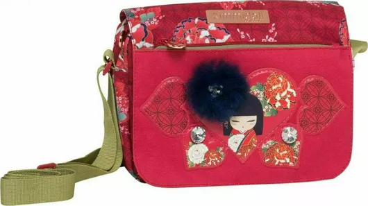 Παιδική Τσάντα Ώμου Graffiti Kimmidoll 22x13.5x8cm Κόκκινη