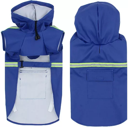 Μπουφάν Σκύλου Αδιάβροχο σε Μπλε χρώμα 70cm