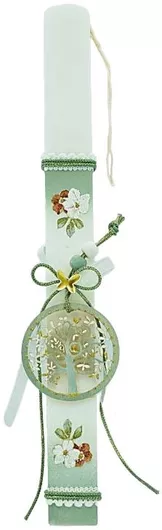 Πασχαλινη λαμπαδα με σχεδιο ξυλινο δεντρο ζωης LT-23-992