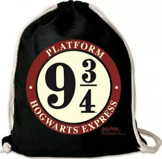 Logoshirt Harry Potter Gym Platform 9 3/4 Unisex Τσάντα Πλάτης Γυμναστηρίου Μαύρη
