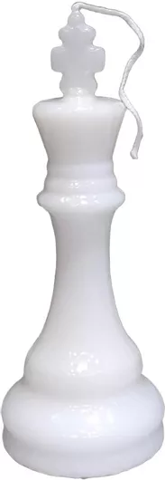 Πασχαλινή Λαμπάδα χιουμοριστικη μεγαλο πιονι σκακι Λευκος Βασιλιας 26cm LM9004white