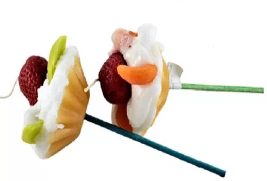 Πασχαλινή Λαμπάδα Χειροποίητη χιουμοριστικη αστεια ταρτα σε ξυλακι μικρη