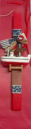 Πασχαλινή Λαμπάδα Πλακέ Χειροποίητη