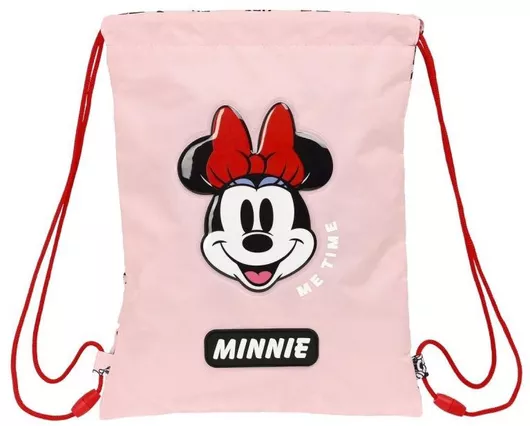 Παιδική Τσάντα Πουγκί Minnie Mouse 26cm Ροζ