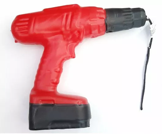 Πασχαλινή Λαμπάδα Χειροποίητη Ηλcmτρικό Τρυπάνι κοκκινο