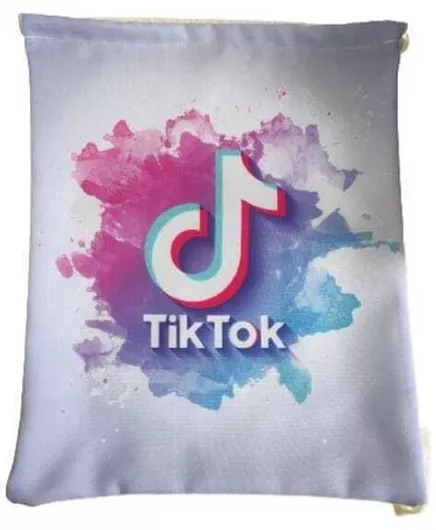 Υφασμάτινη Τσάντα Πλάτης Πουγκί Μπεζ 39 x 31cm TikTok 32215