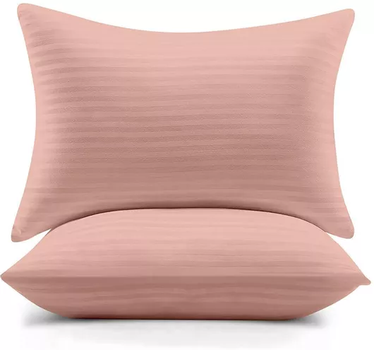 Μαξιλαροθήκη Lino Home Basko 50x70cm D. Ροζ