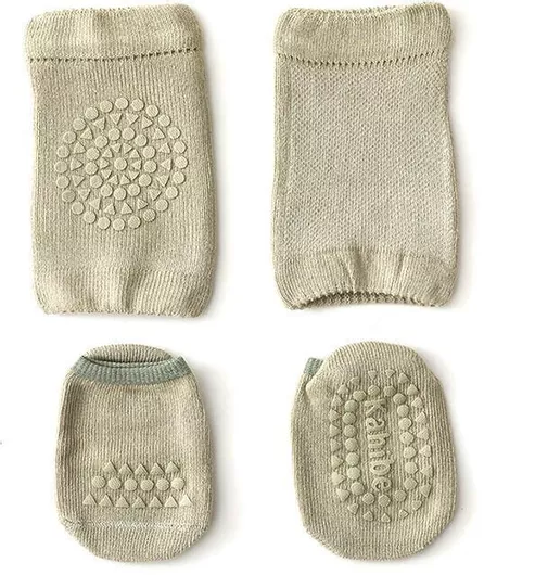 Επιγονατίδες για Μωρά από Ύφασμα Χακί 4τμχ