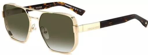 Γυαλιά Ηλίου Dsquared Aviator Μεταλλικά Πράσινο & Χρυσό 58mm
