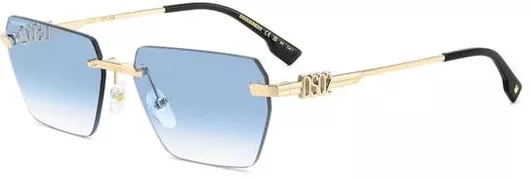 Γυαλιά Ηλίου Dsquared Γεωμετρικά Μεταλλικά Μπλε & Χρυσό 58mm