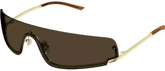 Γυαλιά Ηλίου Gucci Μάσκα Μεταλλικά Καφέ & Χρυσό 99mm