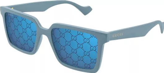 Γυαλιά Ηλίου Gucci Τετράγωνα Κοκκάλινα Μπλε 55mm