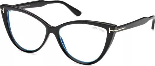 Γυναικείος Σκελετός Γυαλιών Οράσεως Tom Ford Ft5843-B 001 56 Κοκάλινος Μαύρο