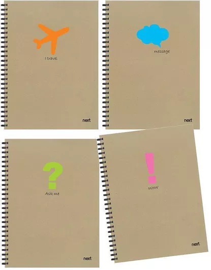 Next Σπιράλ Τετράδια Ριγέ Α4 3 Θεμάτων 6τμχ