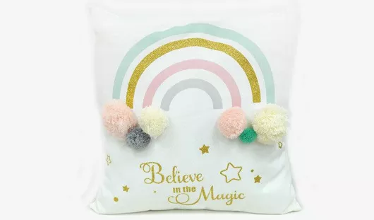 Διακοσμητικό Μαξιλάρι Κούνιας 40x40cm Λευκό