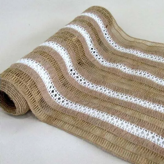 Ύφασμα Διακόσμησης Λινάτσα 28x500εκ. Λευκό - ΛΕΥΚΟ