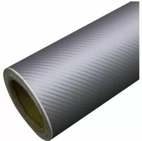 Αυτοκόλλητη Μεμβράνη Αυτοκινήτου Carbon 200 x 152cm σε Ασημί Χρώμα