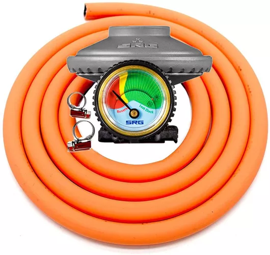 Ρυθμιστής Υγραερίου Coral Gas Shell Prime Regulator Σετ με Λάστιχο Παροχής 1.5 kg/h & Μήκος 1m