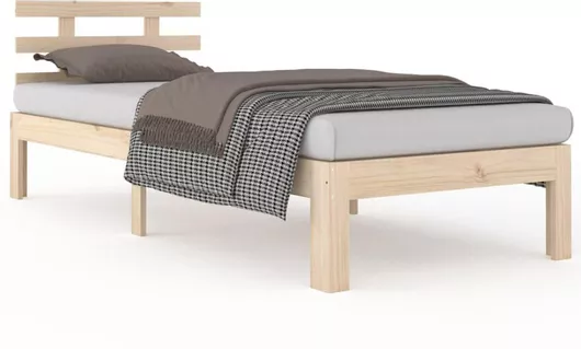 Κρεβάτι 3FT Μονό από Μασίφ Ξύλο με Τάβλες για Στρώμα 90x190cm Φυσικό