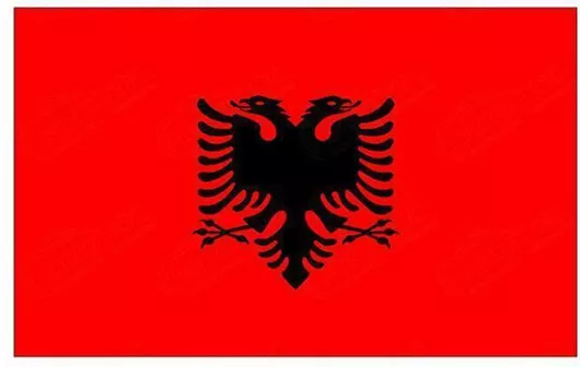 Σημαία γραφείου Αλβανίας 18x25cm