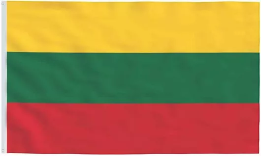 Σημαία Λιθουανίας Πολυεστερική Διάτρητη 25x18cm
