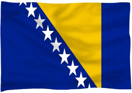 Σημαία της Βοσνίας & Ερζεγοβίνης Πολυεστερική Διάτρητη 25x18cm
