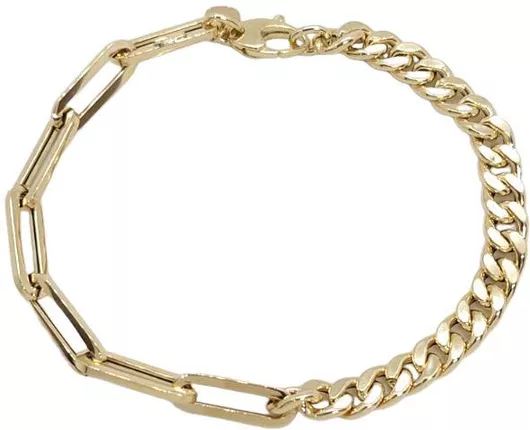 Αλυσίδα Χειρός Rubini Γυναικεία Χρυσή 14K Μήκους 18.5cm